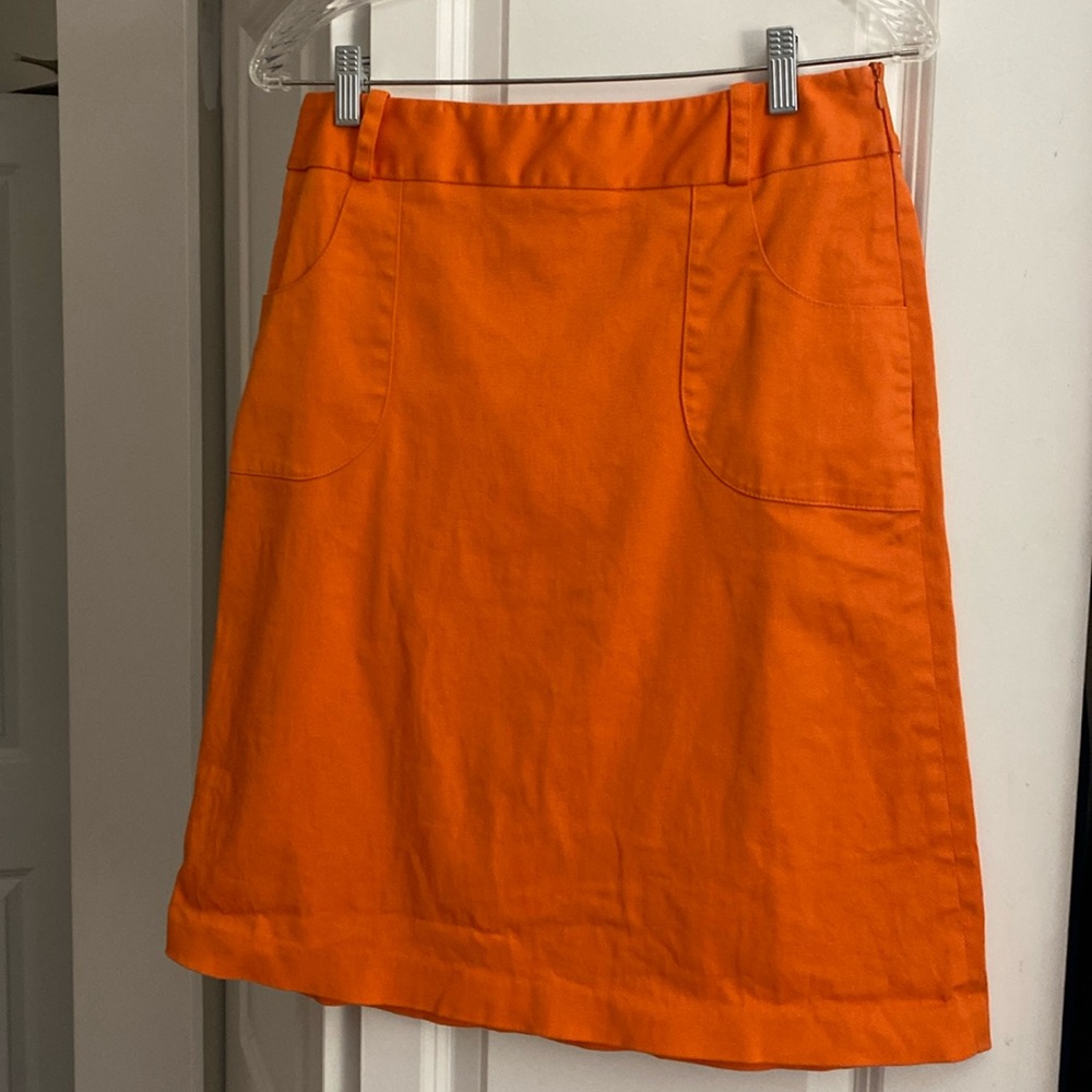 Pumpkin orange cotton skirt (vintage Vancouver)